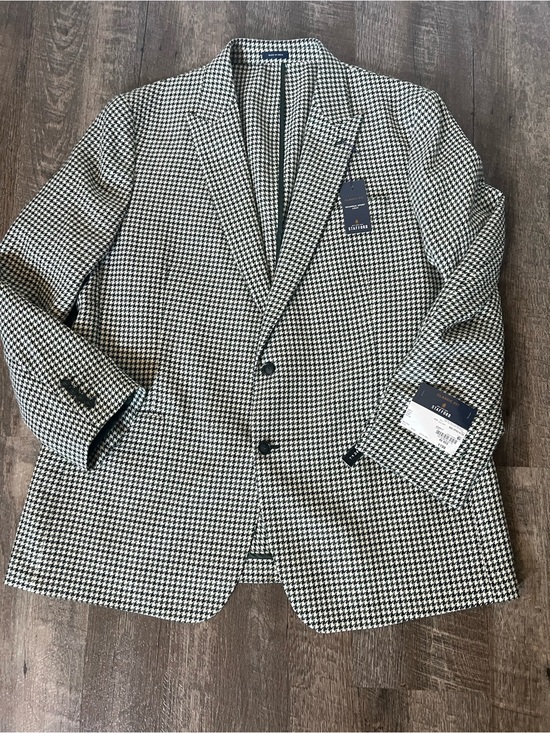 Stafford Other - Stafford Classic Green Houndstooth Sport Coat-Size 48R